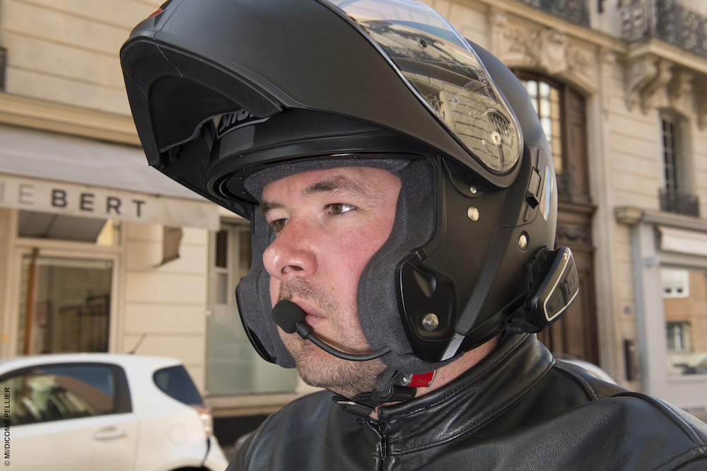 micro casque de moto