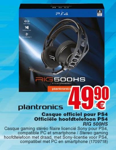 micro casque gaming plantronics rig 500 hs pour ps4