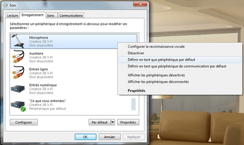 micro casque ne fonctionne pas windows 8