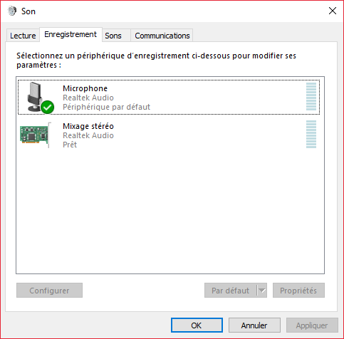 micro casque non detecte windows 10