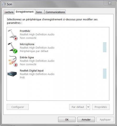 micro casque non detecte windows 8