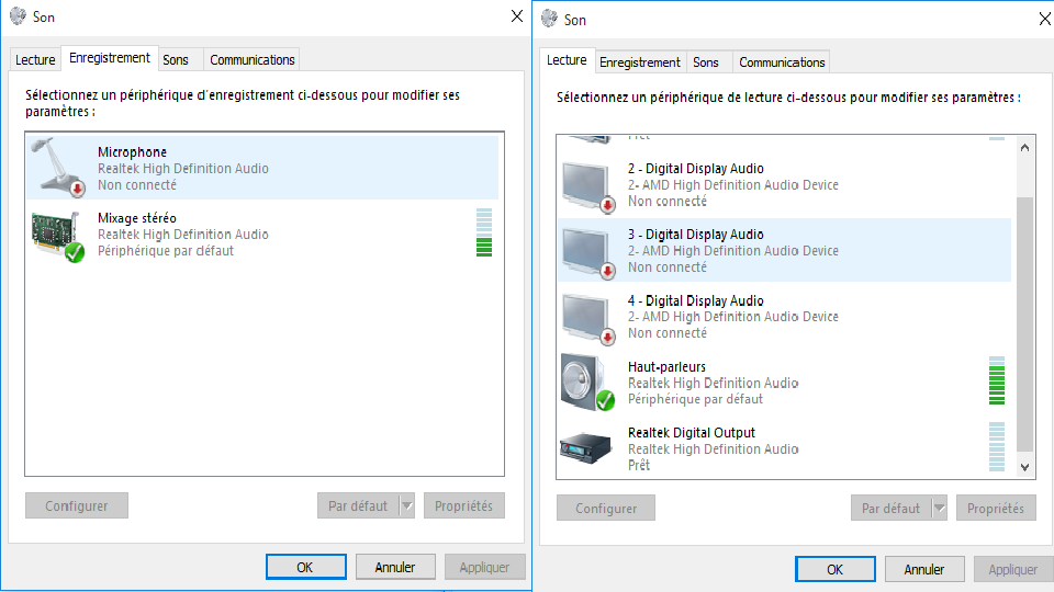 micro casque non reconnu windows 10