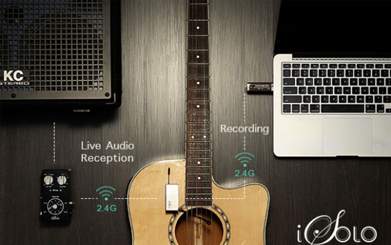 micro guitare acoustique sans fil