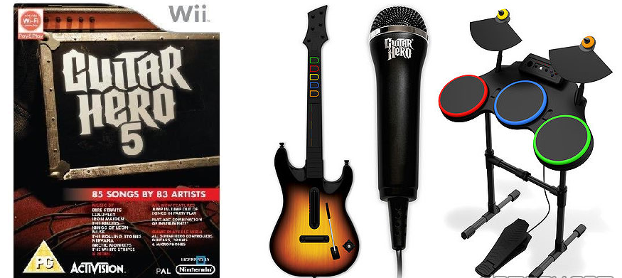 micro guitare hero wii