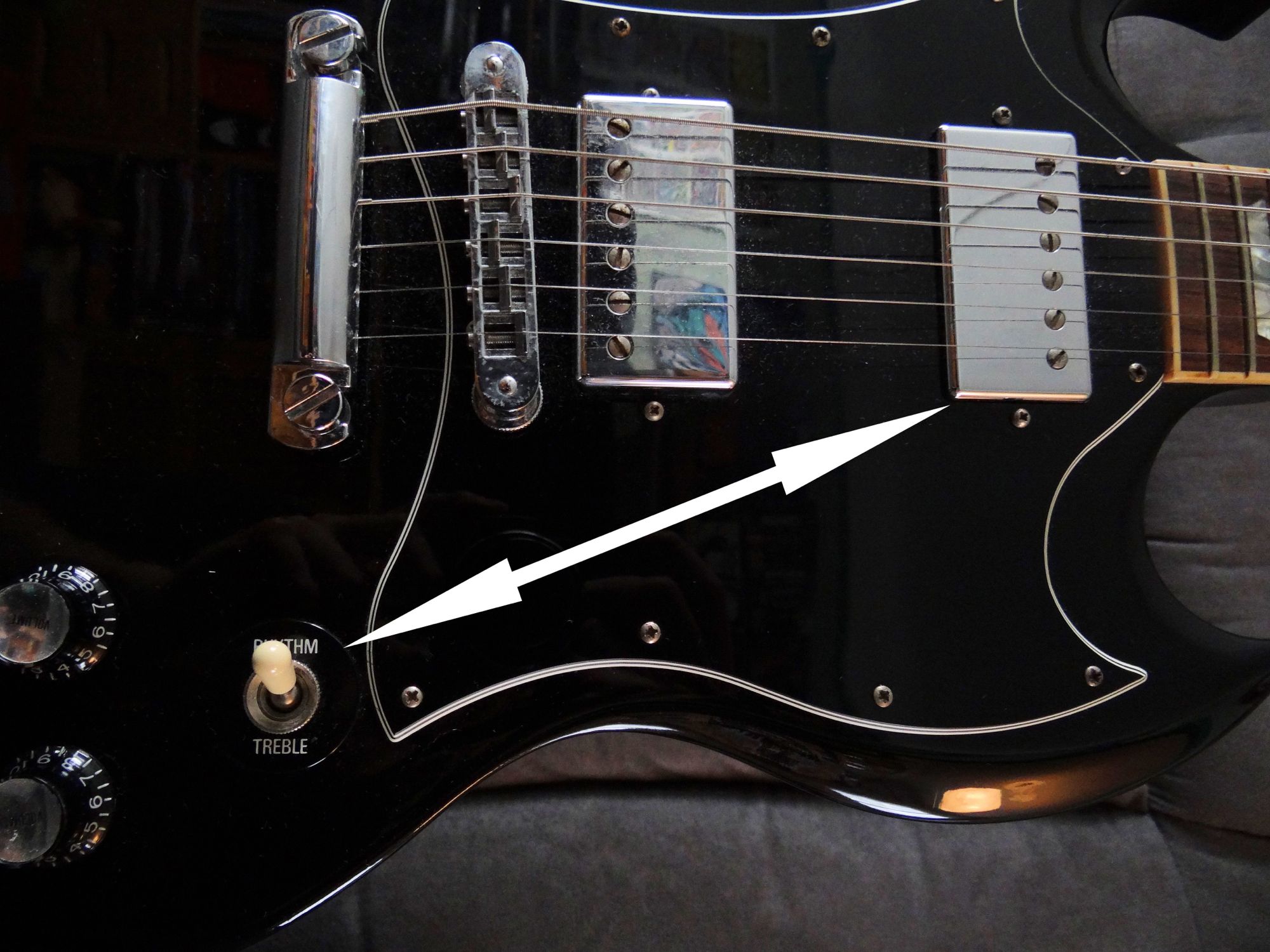 micro guitare qui sature