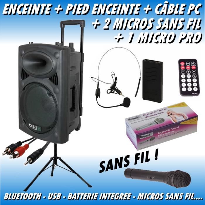 micro sans fil avec pied