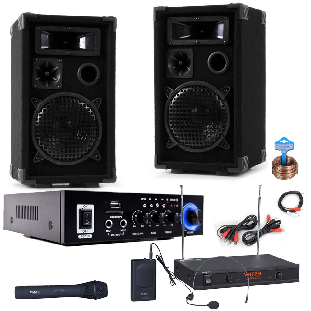 micro sans fil et amplificateur