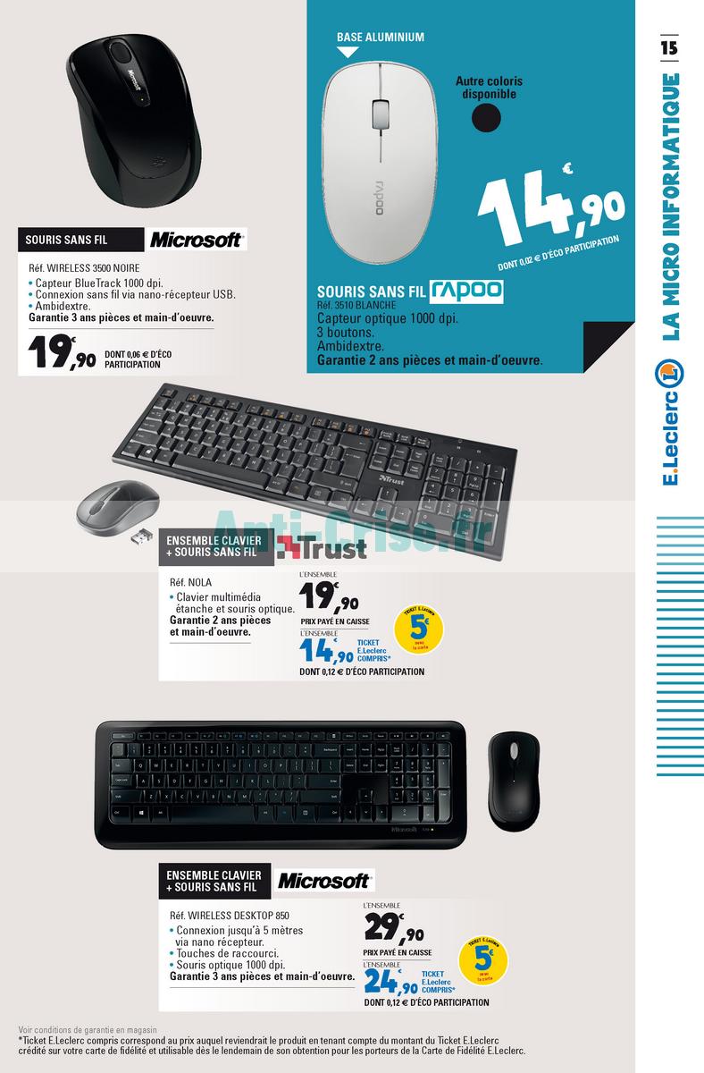 micro sans fil leclerc